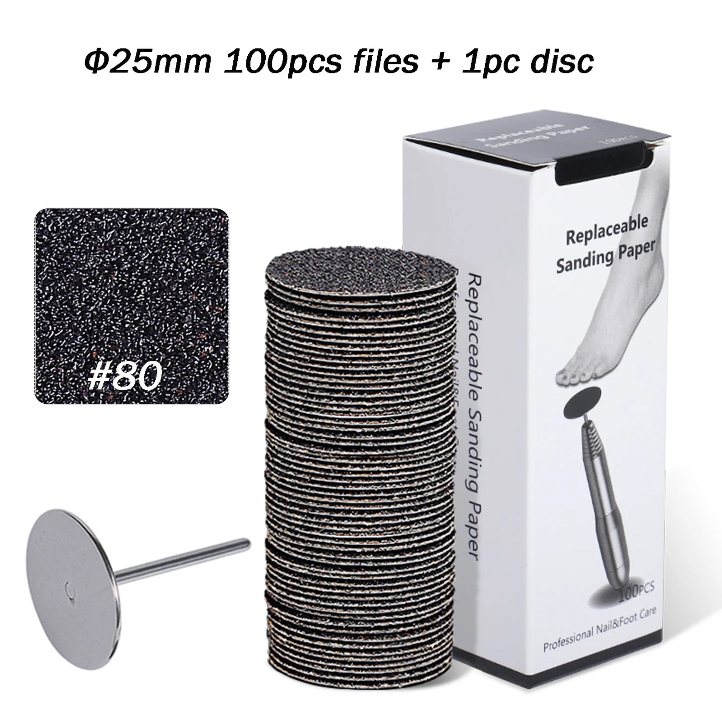 Sandpaper wheel for foot filer
