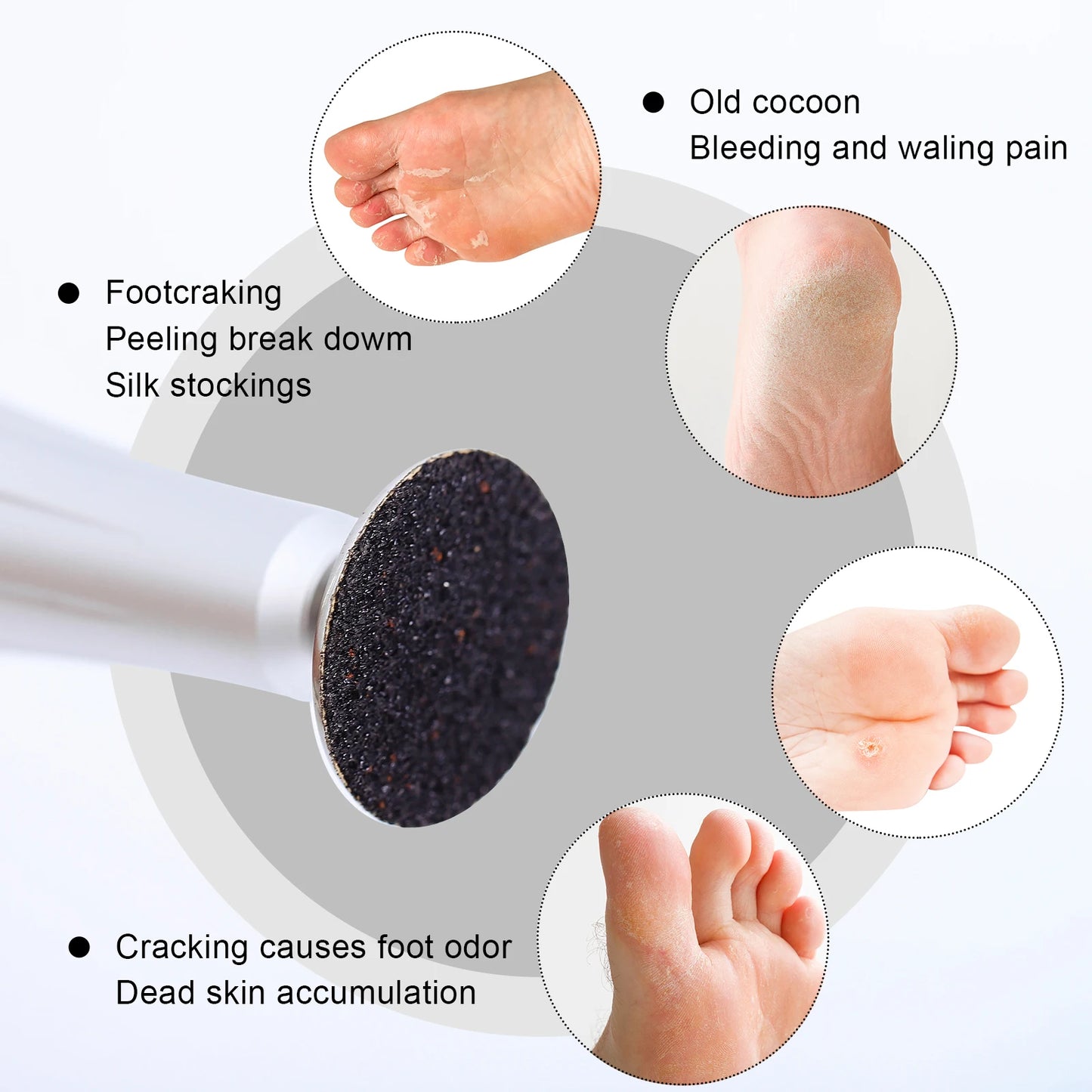 Sandpaper wheel for foot filer