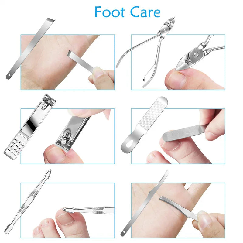 Alurette Pedicure Sets Nail Clipper With Portable Case