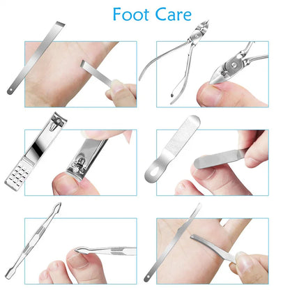 Alurette Pedicure Sets Nail Clipper With Portable Case