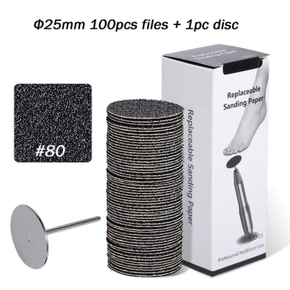 Sandpaper wheel for foot filer